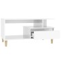 Mesa de centro madera contrachapada blanco brillo 90x49x45 cm en Mesas de centro | Comprar online en Foru.es
