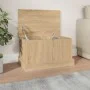 Baúl almacenaje madera contrachapada roble sonoma 50x30x28 cm de vidaXL, Baúles de almacenamiento - Ref: Foro24-816499, Preci...
