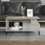 Mesa de centro madera contrachapada gris hormigón 90x49x45 cm en Mesas de centro | Comprar online en Foru.es