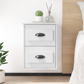 Mesita de noche de pared blanca 41,5x36x53 cm de vidaXL, Mesitas de noche - Ref: Foro24-816392, Precio: 47,71 €, Descuento: %