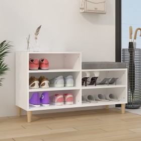 Mueble zapatero madera contrachapada blanco 102x36x60 cm en Zapateros y organizadores de calzado | Comprar online en Foru.es