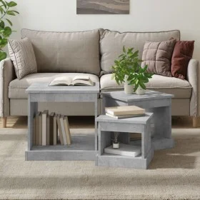 Coffee tables 3 units concrete gray engineered wood by vidaXL, Coffee table - Ref: Foro24-816492, Price: 68,40 €, Discount: %