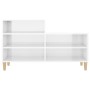 Mueble zapatero madera contrachapada blanco brillo 102x36x60 cm en Zapateros y organizadores de calzado | Comprar online en Foru