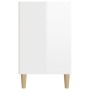 Mueble zapatero madera contrachapada blanco brillo 102x36x60 cm en Zapateros y organizadores de calzado | Comprar online en Foru