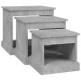 Mesas de centro 3 uds madera de ingeniería gris hormigón de vidaXL, Mesas de centro - Ref: Foro24-816492, Precio: 68,40 €, De...
