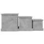 Mesas de centro 3 uds madera de ingeniería gris hormigón de vidaXL, Mesas de centro - Ref: Foro24-816492, Precio: 68,40 €, De...