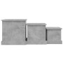 Mesas de centro 3 uds madera de ingeniería gris hormigón de vidaXL, Mesas de centro - Ref: Foro24-816492, Precio: 69,20 €, De...