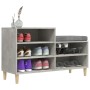 Mueble zapatero madera contrachapada gris hormigón 102x36x60 cm en Zapateros y organizadores de calzado | Comprar online en Foru
