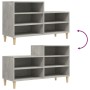 Mueble zapatero madera contrachapada gris hormigón 102x36x60 cm en Zapateros y organizadores de calzado | Comprar online en Foru