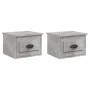 Mesita de noche de pared 2 uds color gris hormigón 41,5x36x28cm de vidaXL, Mesitas de noche - Ref: Foro24-816385, Precio: 53,...