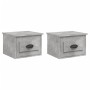 Mesita de noche de pared 2 uds color gris hormigón 41,5x36x28cm de vidaXL, Mesitas de noche - Ref: Foro24-816385, Precio: 54,...