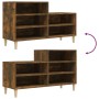 Mueble zapatero madera contrachapada roble ahumado 102x36x60 cm en Zapateros y organizadores de calzado | Comprar online en Foru