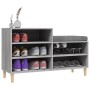 Mueble zapatero madera contrachapada gris Sonoma 102x36x60 cm en Zapateros y organizadores de calzado | Comprar online en Foru.e