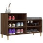 Mueble zapatero madera contrachapada roble marrón 102x36x60 cm en Zapateros y organizadores de calzado | Comprar online en Foru.