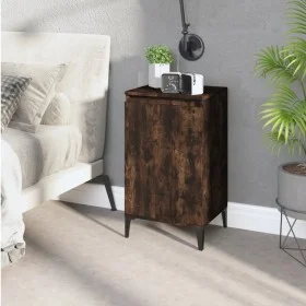 Mesita de noche madera contrachapada roble ahumado 40x35x70 cm de vidaXL, Mesitas de noche - Ref: Foro24-819654, Precio: 44,1...