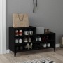 Mueble zapatero madera contrachapada negro 102x36x60 cm en Zapateros y organizadores de calzado | Comprar online en Foru.es