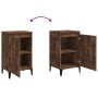 Mesita de noche madera contrachapada roble ahumado 40x35x70 cm de vidaXL, Mesitas de noche - Ref: Foro24-819654, Precio: 44,7...