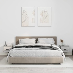 Mesitas de noche de pared 2 uds color gris Sonoma 41,5x36x28 cm de vidaXL, Mesitas de noche - Ref: Foro24-816389, Precio: 55,...