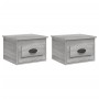 Mesitas de noche de pared 2 uds color gris Sonoma 41,5x36x28 cm de vidaXL, Mesitas de noche - Ref: Foro24-816389, Precio: 55,...