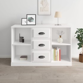 Aparador de madera contrachapada blanco 104,5x35,5x67,5 cm de vidaXL, Aparadores - Ref: Foro24-816232, Precio: 81,31 €, Descu...