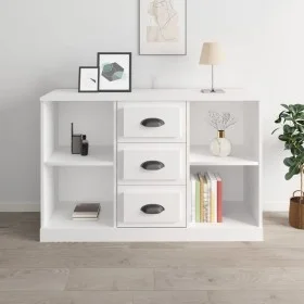 Aparador de madera contrachapada blanco 104,5x35,5x67,5 cm de vidaXL, Aparadores - Ref: Foro24-816232, Precio: 80,39 €, Descu...