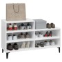 Mueble zapatero madera contrachapada blanco brillo 102x36x60 cm en Zapateros y organizadores de calzado | Comprar online en Foru
