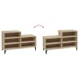 Mueble zapatero madera contrachapada roble Sonoma 102x36x60 cm en Zapateros y organizadores de calzado | Comprar online en Foru.