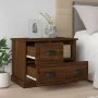 Mesita de noche marrón roble 60x39x45 cm de vidaXL, Mesitas de noche - Ref: Foro24-816367, Precio: 60,67 €, Descuento: %