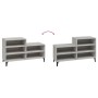 Mueble zapatero madera contrachapada gris hormigón 102x36x60 cm en Zapateros y organizadores de calzado | Comprar online en Foru