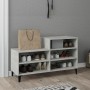 Mueble zapatero madera contrachapada gris hormigón 102x36x60 cm en Zapateros y organizadores de calzado | Comprar online en Foru