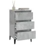Mesita de noche madera contrachapada gris hormigón 40x35x70 cm de vidaXL, Mesitas de noche - Ref: Foro24-819672, Precio: 58,0...