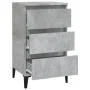 Mesita de noche madera contrachapada gris hormigón 40x35x70 cm de vidaXL, Mesitas de noche - Ref: Foro24-819672, Precio: 58,0...