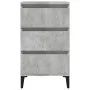 Mesita de noche madera contrachapada gris hormigón 40x35x70 cm de vidaXL, Mesitas de noche - Ref: Foro24-819672, Precio: 58,0...