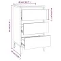 Mesita de noche madera contrachapada gris hormigón 40x35x70 cm de vidaXL, Mesitas de noche - Ref: Foro24-819672, Precio: 58,0...