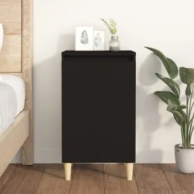Black plywood nightstand 40x35x70 cm by vidaXL, Nightstands - Ref: Foro24-819630, Price: 45,51 €, Discount: %