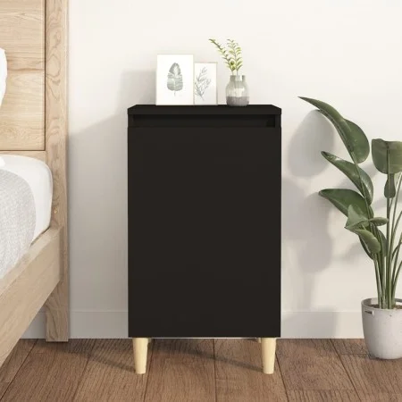Mesita de noche madera contrachapada negro 40x35x70 cm de vidaXL, Mesitas de noche - Ref: Foro24-819630, Precio: 45,51 €, Des...