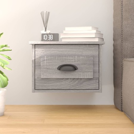 Mesita de noche de pared color gris Sonoma 41,5x36x28 cm de vidaXL, Mesitas de noche - Ref: Foro24-816388, Precio: 35,59 €, D...