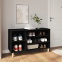 Mueble zapatero madera contrachapada negro 102x36x60 cm en Zapateros y organizadores de calzado | Comprar online en Foru.es