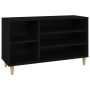 Mueble zapatero madera contrachapada negro 102x36x60 cm en Zapateros y organizadores de calzado | Comprar online en Foru.es