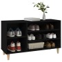 Mueble zapatero madera contrachapada negro 102x36x60 cm en Zapateros y organizadores de calzado | Comprar online en Foru.es