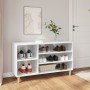 Mueble zapatero madera contrachapada blanco brillo 102x36x60 cm en Zapateros y organizadores de calzado | Comprar online en Foru