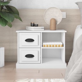 Mesita de noche blanco 60x35,5x45 cm de vidaXL, Mesitas de noche - Ref: Foro24-816368, Precio: 56,02 €, Descuento: %