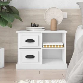 Mesita de noche blanco 60x35,5x45 cm de vidaXL, Mesitas de noche - Ref: Foro24-816368, Precio: 55,24 €, Descuento: %