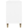 Mueble zapatero madera contrachapada blanco brillo 102x36x60 cm en Zapateros y organizadores de calzado | Comprar online en Foru
