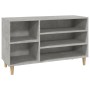 Mueble zapatero madera contrachapada gris hormigón 102x36x60 cm en Zapateros y organizadores de calzado | Comprar online en Foru