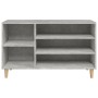 Mueble zapatero madera contrachapada gris hormigón 102x36x60 cm en Zapateros y organizadores de calzado | Comprar online en Foru