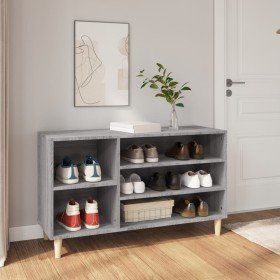 Mueble zapatero madera contrachapada gris Sonoma 102x36x60 cm en Zapateros y organizadores de calzado | Comprar online en Foru.e