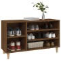 Mueble zapatero madera contrachapada roble marrón 102x36x60 cm en Zapateros y organizadores de calzado | Comprar online en Foru.