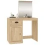 Tocador espejo madera contrachapada roble Sonoma 90x50x132,5cm de vidaXL, Tocadores para dormitorios - Ref: Foro24-816763, Pr...
