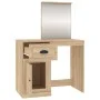 Tocador espejo madera contrachapada roble Sonoma 90x50x132,5cm de vidaXL, Tocadores para dormitorios - Ref: Foro24-816763, Pr...